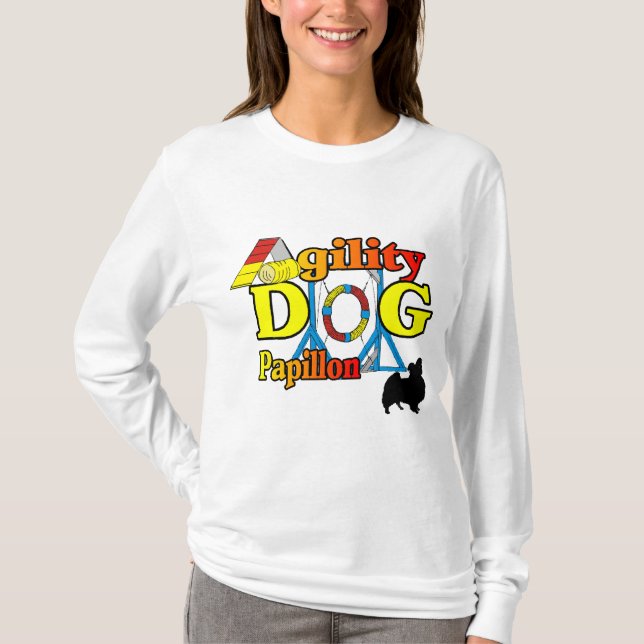 Papillon_Agility Geschenke T-Shirt (Vorderseite)