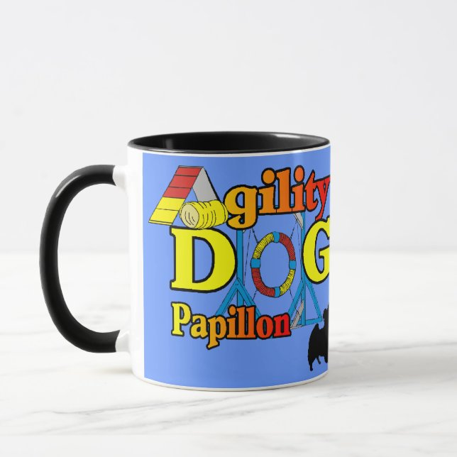 Papillon_Agility Geschenke Tasse (Links)