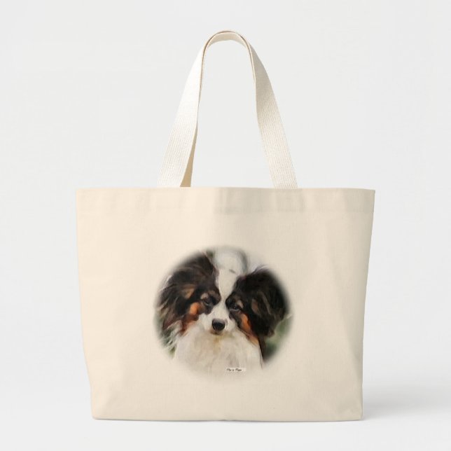 Papillon Art Gifts Jumbo Stoffbeutel (Vorne)