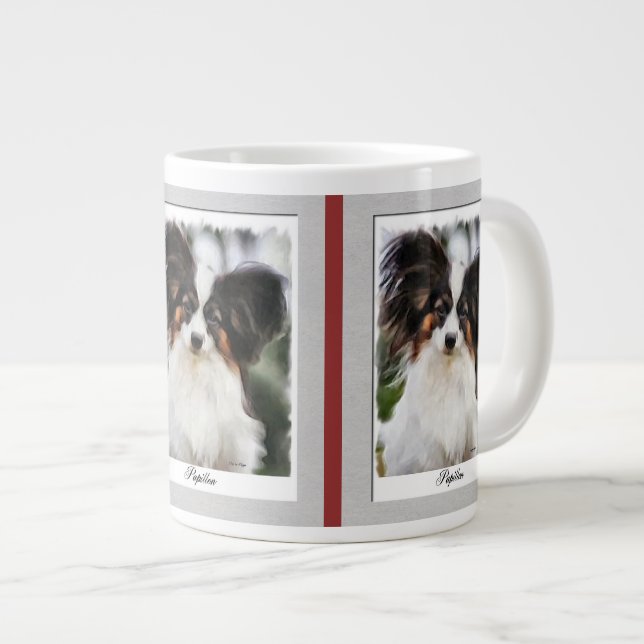 Papillon Art Gifts Jumbo-Tasse (Vorderseite Rechts)