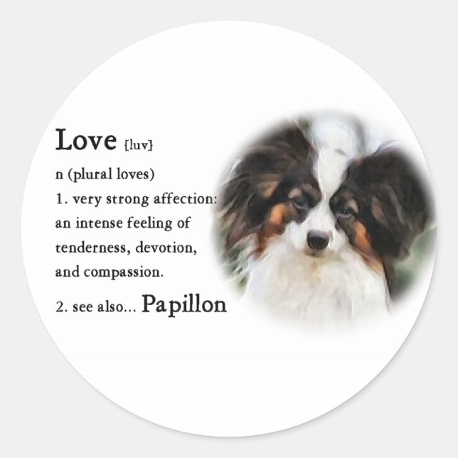 Papillon Art Gifts Runder Aufkleber (Vorderseite)