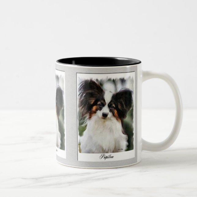 Papillon Art Gifts Zweifarbige Tasse (Rechts)