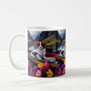 Papillon auf einem Paddel: Ein landschaftliches Ab Kaffeetasse