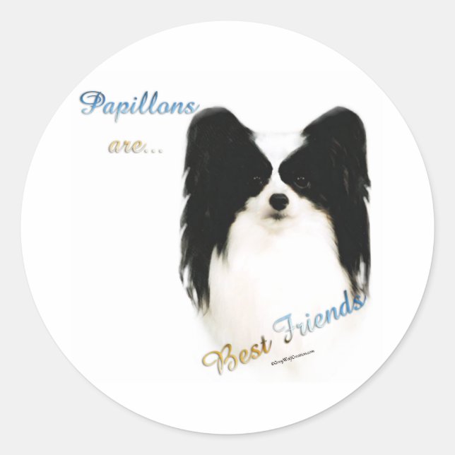 Papillon Best Friend 2 - Aufkleber (Vorderseite)