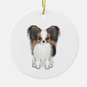 Papillon (Bild) Keramik Ornament