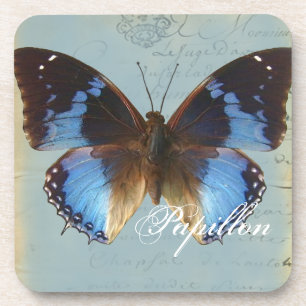 Papillon Blau Getränkeuntersetzer