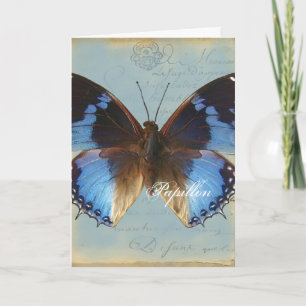 Papillon Blau Karte