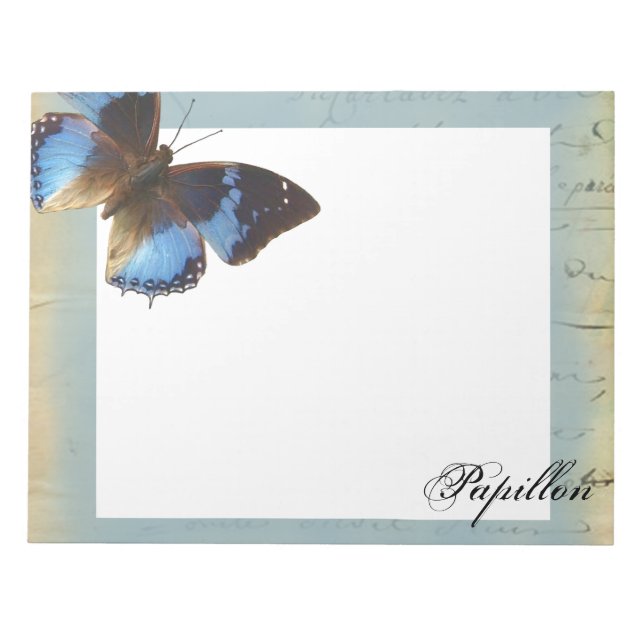 Papillon bleu notizblock (Vorderseite)