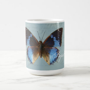 Papillon bleu tasse