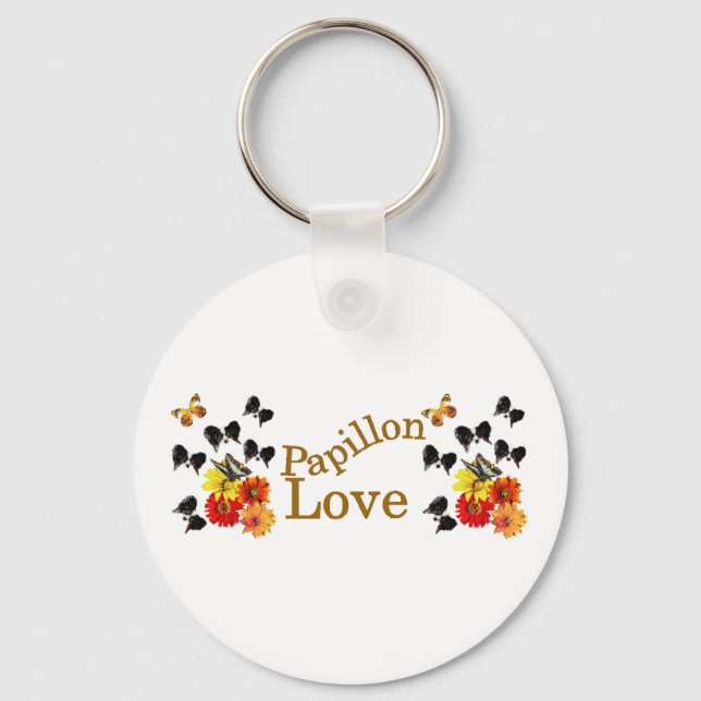 Papillon Butterfly Geschenke Schlüsselanhänger (Vorderseite)