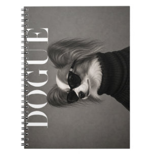 Papillon Chic Mode Magazin Hundekunst Notizblock