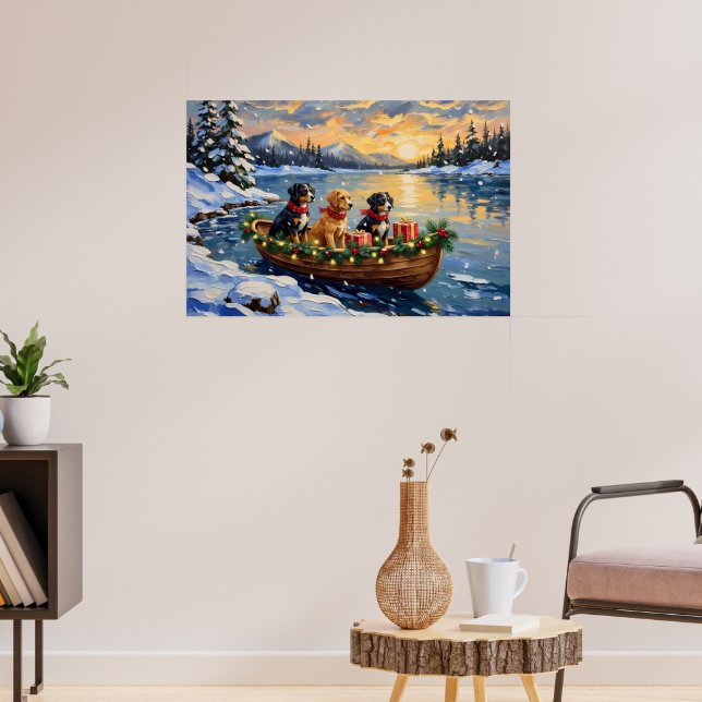 Papillon Christmas Boat Holiday Poster (Wohnzimmer 3)