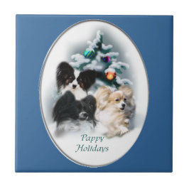 Papillon Christmas Geschenke Fliese