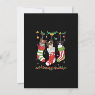 Papillon Christmas Lights Funny Xmas Dog Lover Paj Einladung