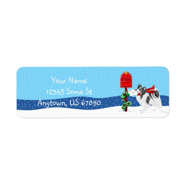 Papillon Christmas Mail BW Color Labels (Vorne)