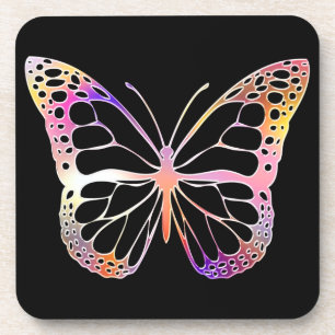 Papillon Couleur Sauvage Forêt Nature Graphique Getränkeuntersetzer
