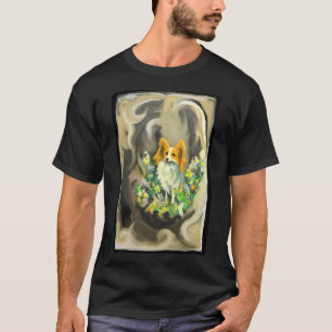 Papillon~dog~Blume~~Liebe T-Shirt