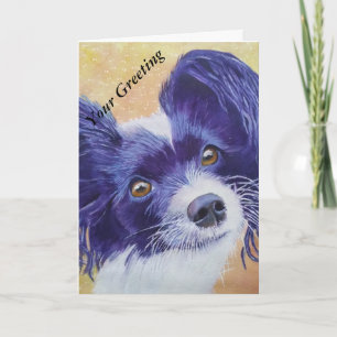 Papillon Dog Card Feiertagskarte