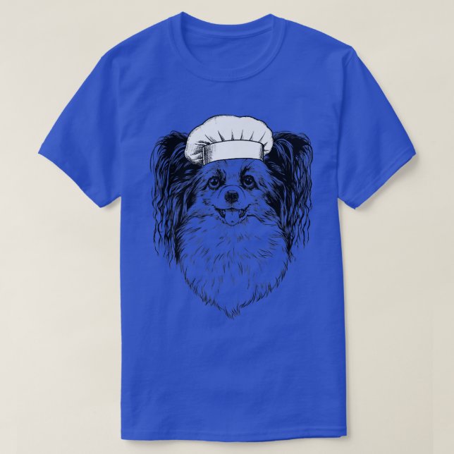 Papillon Dog Cook Koch Funny Cooking T-Shirt (Design vorne)