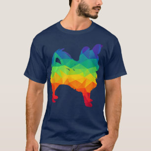Papillon Dog Gay Pride LGBT Regenbogenflagge T-Shirt