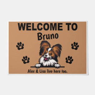 Papillon dog Personalized Door Mat Doormat  Fußmatte