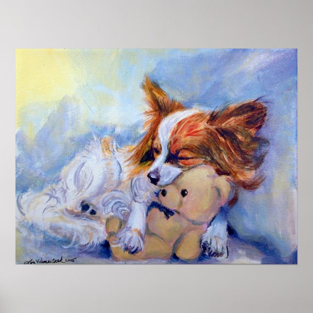 Papillon Dog Poster PRINT (Vorne)