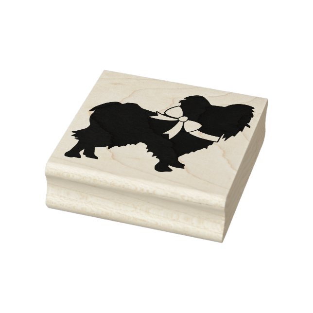Papillon Dog Puppy Gummistempel (Stempel)