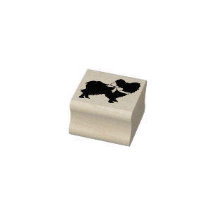 Papillon Dog Puppy Gummistempel