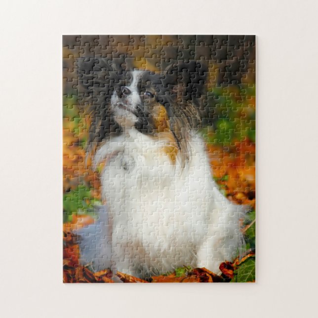 Papillon Dog. Puzzle (Vertikal)