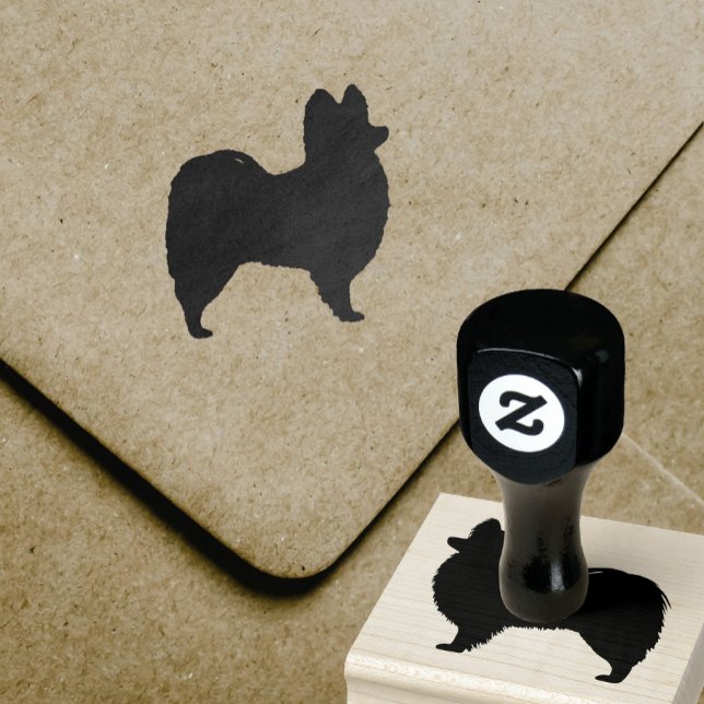 Papillon Dog Rasse Silhouette Gummistempel (Von Creator hochgeladen)