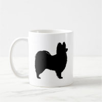 Papillon Dog Rasse Silhouetten
