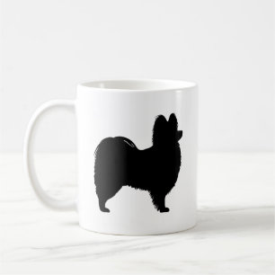 Papillon Dog Rasse Silhouetten Tasse