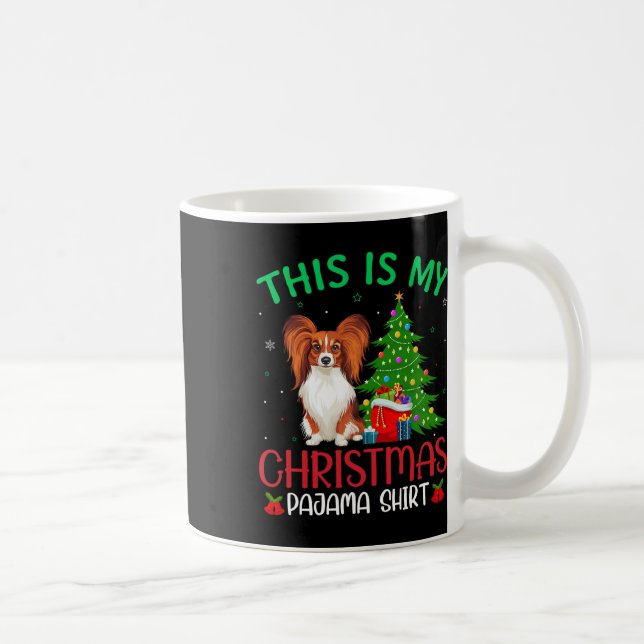 Papillon Dog Ugly Xmas Party Das ist mein Weihnach Kaffeetasse (Rechts)