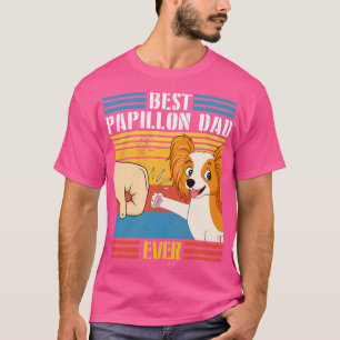 Papillon Dog und Daddy Hand zu Hand Best Papillon T-Shirt