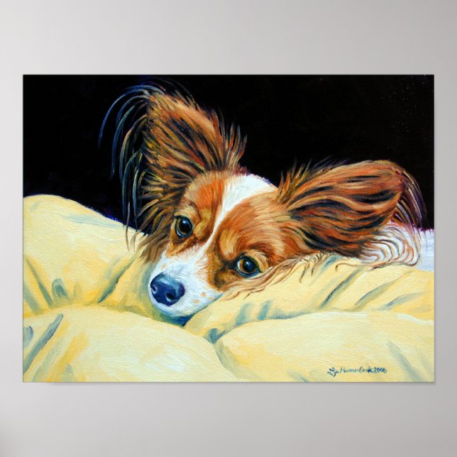 Papillon Dog Wall Print Poster (Vorne)
