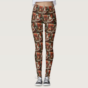 Papillon Dog Weihnachtsfest Leggings