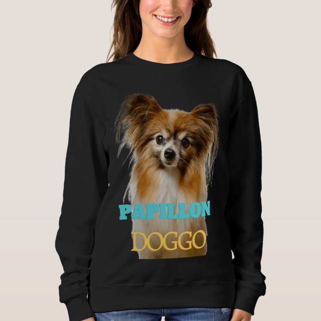 Papillon Doggo Sweatshirt (Vorderseite)