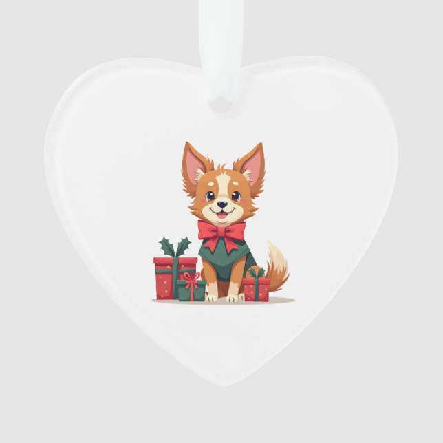 Papillon-Festtags-Schleife Ornament (Vorderseite)