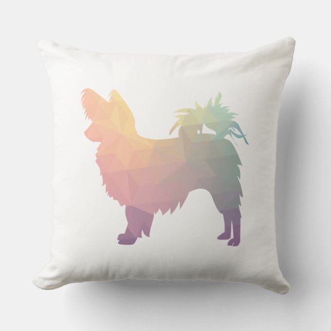 Papillon Geometric Muster Moderne Silhouette Kissen (Vorderseite)