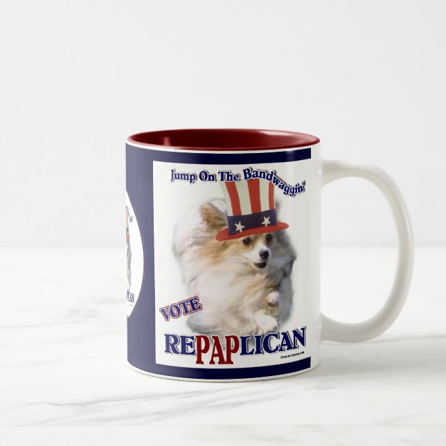 Papillon Gifts Zweifarbige Tasse (Rechts)