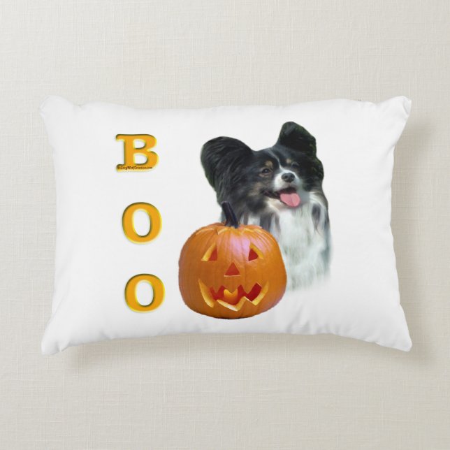 Papillon Halloween BOO Dekokissen (Vorderseite)
