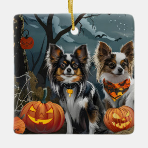 Papillon Halloween Gruselig Keramikornament