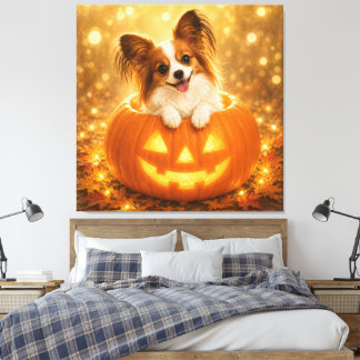 Papillon Halloween-Kürbis – Süßer Jack O Lantern D Leinwanddruck