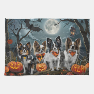 Papillon Halloween Spooky Geschirrtuch