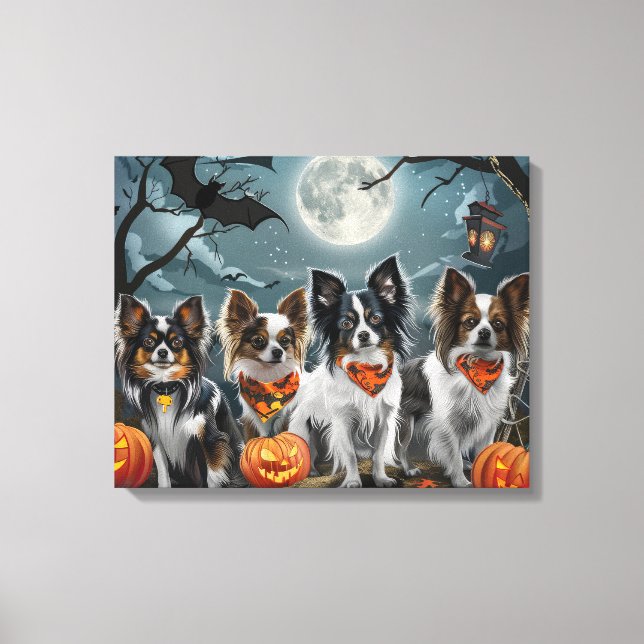 Papillon Halloween Spooky Leinwanddruck (Vorderseite)