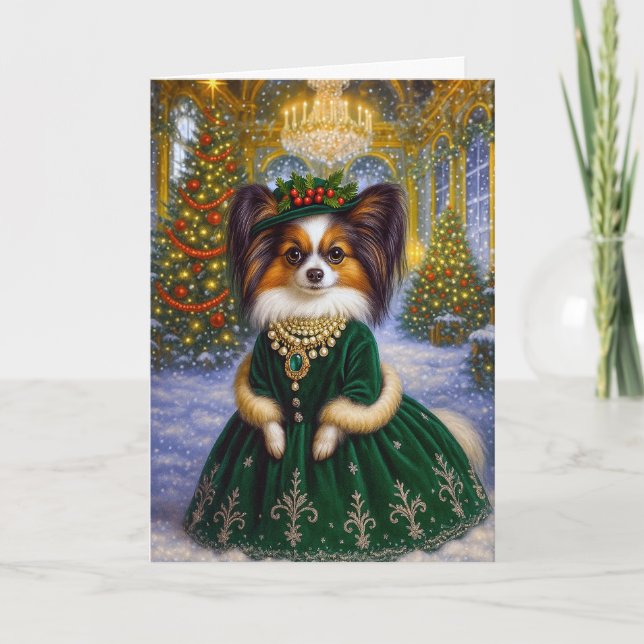 Papillon Holiday Card Feiertagskarte (Vorderseite)