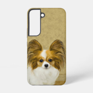 Papillon (Hound Tri) Gemälde - Originale Hundekuns Samsung Galaxy Hülle