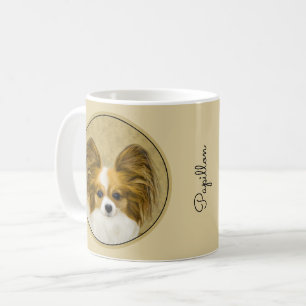 Papillon (Hound Tri) Malerei - Original Hundeschul Kaffeetasse