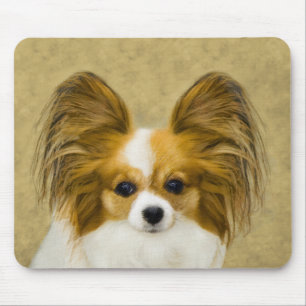 Papillon (Hound Tri) Malerei - Original Hundeschul Mousepad