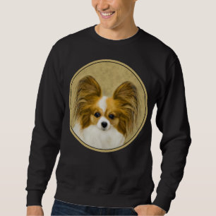 Papillon (Hound Tri) Malerei - Original Hundeschul Sweatshirt